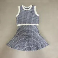 SNIDEL ネイビー ホワイト スカートセットアップ