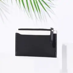 大人気♡　旅行　小銭入れ　カードケース　財布　軽量　ブラック　PUレザー　鍵