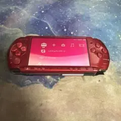 PSP 3000 レッド 動作確認済み バッテリーカバー無し