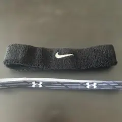 NIKE タオルヘッドバンド＆アンダーアーマーヘッドバンド　ヘアバンド