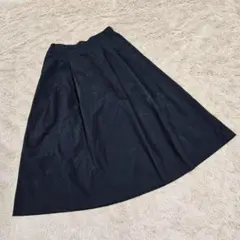 ユニクロ/UNIQLO ボリューム タック スカート【L】ウエストゴム 黒