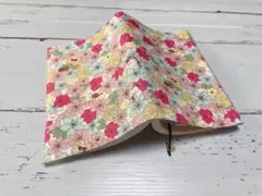 文庫本ブックカバー＊お花ねこ