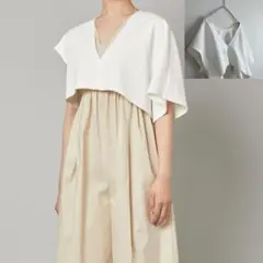 美品 エレンディーク トップス カットソー アシンメトリー 白 涼しい 洗える