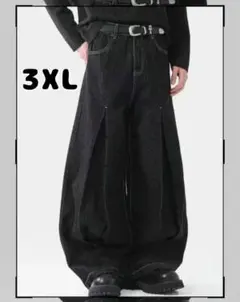 バギーデニム　ワイドデニム　3XL ストリート 韓国 ブラック　新品