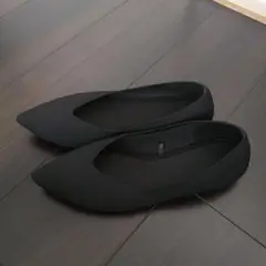 GU　ウォッシャブルニット　フラットシューズ