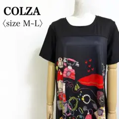 COLZA アート柄プリント チュニックカットソー M〜L相当