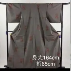 和服 袷 紬 蝶々柄 美品
