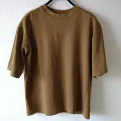 ユニクロ エアリズム コットンオーバーサイズtシャツ キャメルLサイズ
