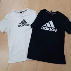 adidas Tシャツ 160サイズ ホワイト・ブラックセット