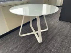 (美品)ダイニングガラステーブル100cm 円形