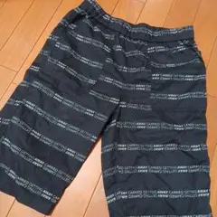 黒 テキストプリント ハーフパンツ 160