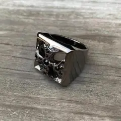 クロス リング 指輪 ブラック 17号 ringcrossbkbk17