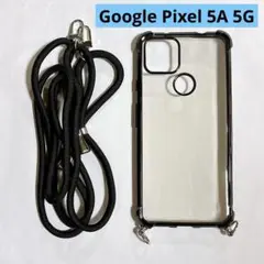 ・Google Pixel 5A 5G クリアケース ショルダーストラップ付