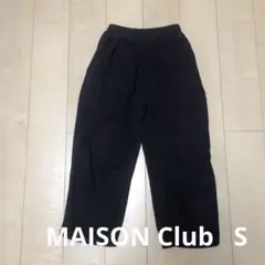MAISON Club カジュアル 黒 ワイドレッグ　パンツ　レディースS