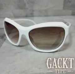 GACKT■サングラス■ビッグフレーム■ホワイト■ブラウングラデーション■未使用