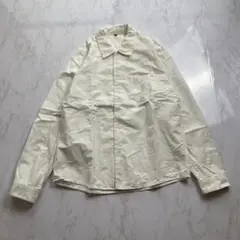 無印良品　MUJI 長袖シャツ　S〜M 白　コットン100% メンズ 古着