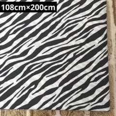 シーチング生地 ゼブラ柄 ブラック 108cm×200cm