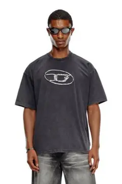 DIESEL ダークグレー オーバーサイズTシャツ