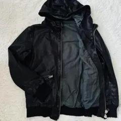 美品✨アメリカンラグシー　やぎ革　レザージャケット3 ブラック