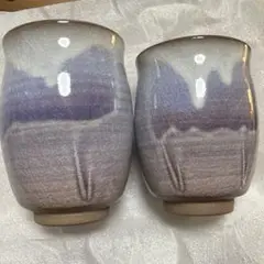 組湯呑　陶華山　藻風　天鵬山　萩焼窯元
