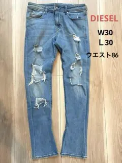 DIESEL ダメージジーンズ　裾チャック付き　30インチ