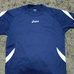 asics ネイビー 半袖シャツ Lサイズ
