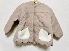 【ほぼ未使用品】中綿入り　フリル&ボアポケット　アウター　ジャンパー　110cm