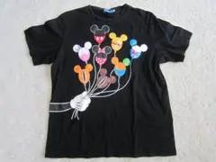 TDL 30周年Tシャツ　ミッキーフレンズの風船　黒　Lサイズ　ok2507A