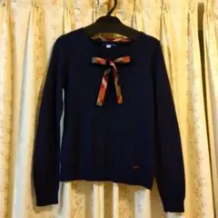 クレストブリッジ☆ブルーレーベル♡チェックリボン♡ニット♡セーター