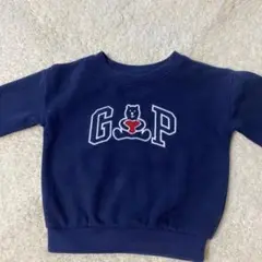 GAP クマ刺繍 ネイビー トレーナー 2歳