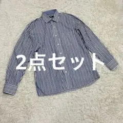 プレイボーイ トップス シャツ 長袖 ストライプ 綿100% L
