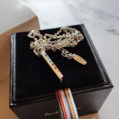 ポールスミス ネックレス ペンダント サイド マルチカラーストライプ