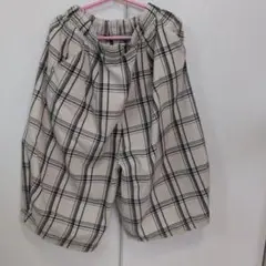 白黒チェック ハーフパンツ
