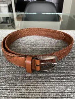 【美品】 アンドレア ダミコ レザーベルト 85 ブラウン