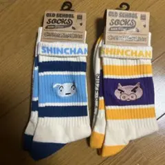 新品　メンズ　オールドスクールソックス2足セット　ぶりぶりざえもん　シロ　靴下
