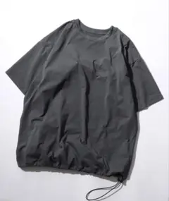 吸水速乾　Tシャツ　ドローコード付き　Ｌサイズ　チャコール