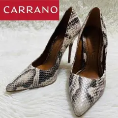 【高級品】CARRANO カラーノ パンプス パイソン 蛇 ハイヒール 35