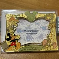 ディズニーミッキー フォトフレーム ゴールド
