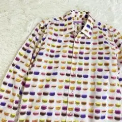 COTON DOuX コトンドゥ　マカロン柄　シャツ　長袖　39 メンズ