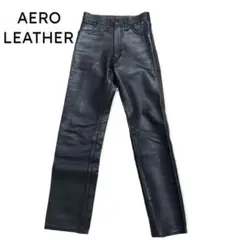 美品 AERO LEATHER レザーパンツ ホースハイド ブラック W29