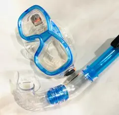 【新品/未使用】シュノーケルとスイムゴーグル セット【ブルー】