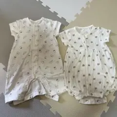 動物柄ロンパース半袖 70サイズ
