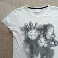 【MARVEL】半袖Tシャツ L ホワイト アイアンマン