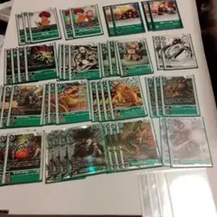 値下げ　デジモンカード　緑　ガチャデッキ