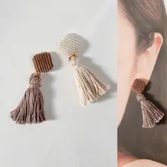 【コーデュロイ】ピアスイヤリング