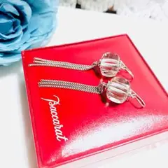 バカラ シェラザード チェーンフックピアス クリア Baccarat