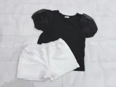 シェリール♡パフスリTシャツ&ショーパンセット