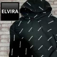 ☆美品☆ELVIRA パーカー 希少デザイン ロゴ 総柄 ゆるダボ