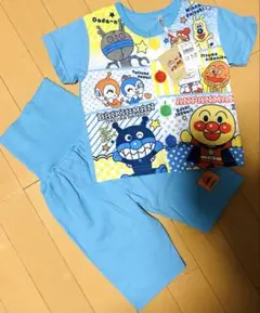 【定価２５３０円】アンパンマン パジャマ　Tシャツ パンツ 上下セットブルー