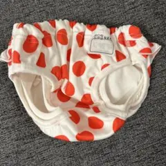 新品未使用　赤い水玉フリルパンツ 90cm 水遊びパンツ